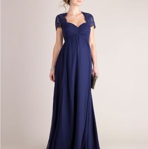 Seraphine Navy Lace Maternity Evening Dress